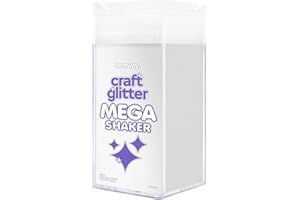Hemway Glitter MEGA Artigianato Shaker 410g Bianco Microfine 1/256" .004" 0.1mm polvere poliestere decorazione della resina Tumblers Pittura Arte della tavola di nozze
