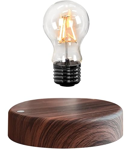 HMAKGG Zwevende led-gloeilamp, magnetische zwevende tafellamp, touch-dimbaar, modern, tafellamp, magneettechnologie, nachtlampje voor kamerdecoratie, woondecoratie