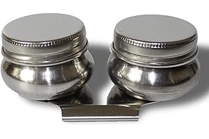 MOVKZACV Taza de paleta, doble Dipper pintura al óleo olla con tapa de acero inoxidable arte aceite olla artistas paleta clip taza contenedor