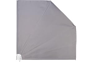 Ventanara® Wachlarz balkonowy, beżowo-szary, ochrona przed wzrokiem, ochrona przed wiatrem, żagiel przeciwsłoneczny (120 x 120 cm, szary)