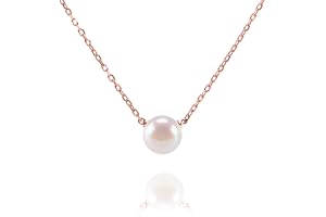 PAVOI Handplockat AAA+ sötvattensodlade halsband med enkel pärla