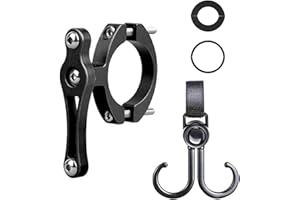 KVBUCC 1 Piece Bicycle Water Bottle Holder, With 1 Piece Rotating Double Hook, Universal Water Bottle Holder (Black)