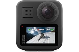 GoPro Max — Caméra d'action Traditionnelle étanche 360 ​​+ avec écran Tactile sphérique 5.6K30 vidéo HD 16,6 MP 360 Photos 1080p stabilisation de Diffusion en Direct