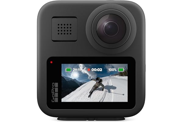 GoPro Max — Caméra d'action Traditionnelle étanche 360 + avec écran Tactile sphérique 5.6K30 vidéo HD 16,6 MP 360 Photos 1080p stabilisation de Diffusion en Direct