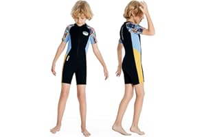 ANVIGO Neoprenanzug Kinder, Thermal Tauchen Badeanzug, 2,5 mm Einteilige Neoprenanzüge für Wassersport Surfen Schwimmen Tauchen Jetski