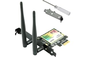 Ubit Scheda WLAN PCIe WiFi 6 Bluetooth 5.2,AX200 Chip,Max 2974 Mbit/s Dual Band (2.4/5 GHz), scheda di rete MU-MIMO,OFDMA,Ultra Low Latency,Supporta WIN10/11 64bit