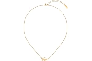 Lacoste Collier pour Femme Collection CROCODILE disponible en version argentée, dorée ou or rose clair