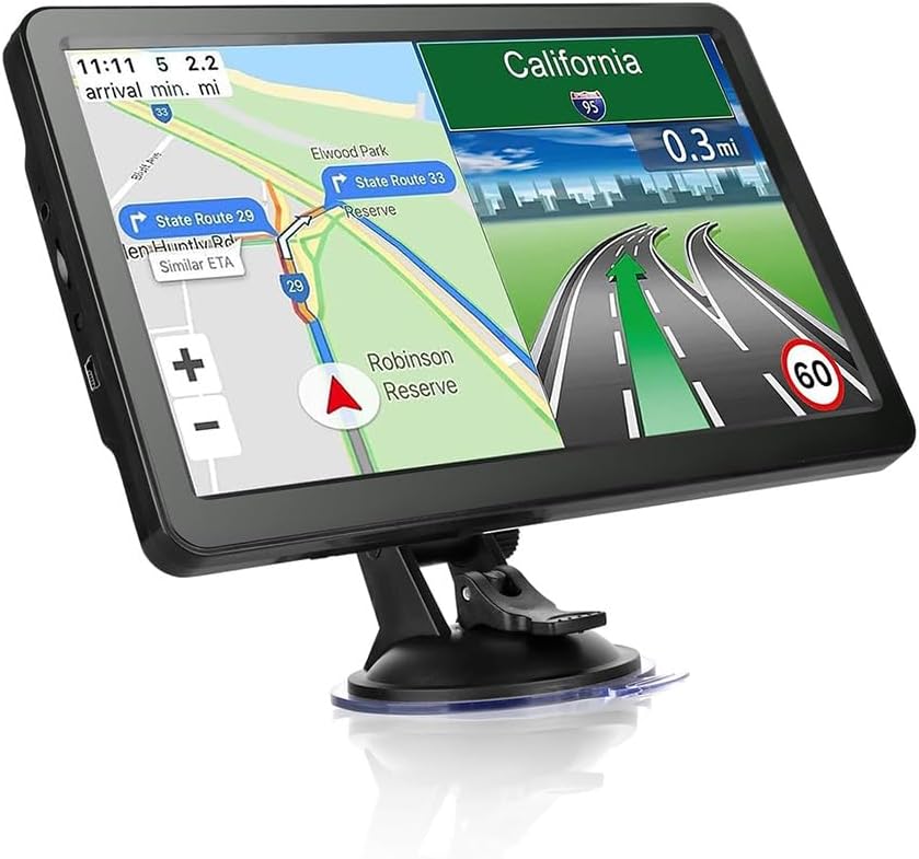 Truck Sat Nav for Car UK Europe Maps 2025, 7 Inch, satnav for Cars Support Postcode Search, Speed Camera Alert, Voice Guidance, POI, Designed for Truck, Lorry, Coach, Bus and Large Vehicles)