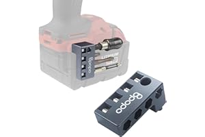 BPOPO Magnetischer 1/4"-Bit-Halter aus Aluminium – Kompatibel mit Milwaukee 18V Akkuschraubern – Metall-Bohrerhalterung zur seitlichen Montage für 4 Bits