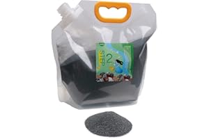 GANGOU 5 lbs Tumbler Media Grit,Step 2 Rock Polishing Grit Media, Works with Any Rock Tumbler, Rock Polisher, Stone Polisher,Medium 120/220 Silicon Carbide Grit, Step 2 for Tumbling Stones