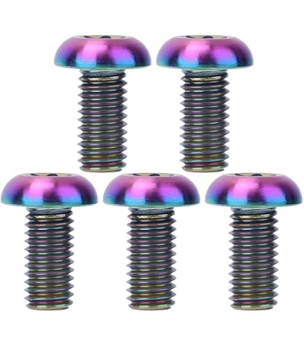 Vis Aluminium Torx M5x14 Mm Bianchi - Lot De 4 Bleu Clair Logo Blanc - Pour Porte-bidon Vélo