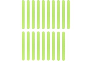 RGEVGER 24 Pcs Glow in Dark Anti Slip Tape, Luminous Grip Strips, PEVA Non-Slip Shower Strip, for Indoor and Outdoor Use Steps PoolsBathtub Bathtub Safety Strips, Safety Egress Markers Exit Sign