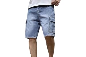 Denim shorts herr flera fickor last jeans rak passform andningsbara stretch jeans korta enfärgade lätta halvbyxor snygga somm