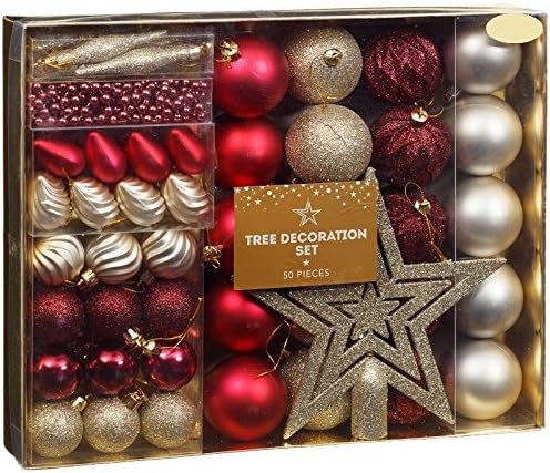 Brand New New Style Room Decoration Christmas Tree Decoration Set 50pc