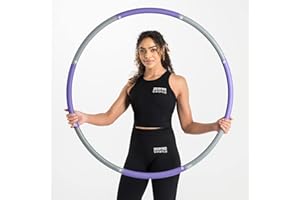 Core Balance Weighted Hula Hoop For Adult Fitness Foam Padded Size Adjustable 1kg (Smooth or Wavy)