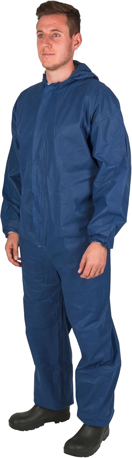 Kerbl 3433 - Mono desechable de Polipropileno, Azul, Tamaño XL