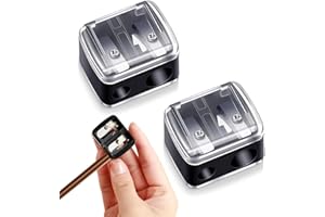 QEDBOJE 2 Stück Universal Makeup Sharpener, Kosmetikspitzer, Anspitzer für Kajalstifte, Augenbrauenstift, Lippenkonturenstift, Eyeliner, Präzisionsklingen, Handlich für Unterwegs