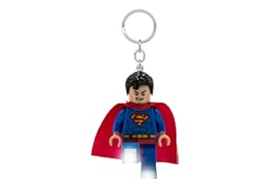 IQ LEGO DC Super Heroes Keychain Light - Superman - 3 Inch Tall Figure (KE39H), Blue, S