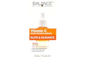 Balance Active Formula Vitamin C Brightening Serum - 5% Vitamin C for Radiant Skin, Dark Spot Corrector, Lightweight & Non-Sticky, Smooths and Revitalises - 30ml