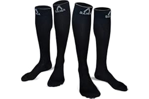 SAMA DILIGENCE Calze Elastiche a Compressione Graduata, Classe 2, 2 Paia, Calze Compressione Graduata Donna e Uomo per Circolazione Sanguigna, Aereo, Sport, Gravidanza e Operatori Sanitari, Calze Antitrombo
