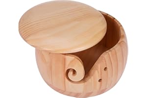 Renoble Garn-Strickschüssel, Große Hölzerne Wollschüssel, Große Garnschalen Für Häkel- Und Strickprojekte, Handgefertigtes Häkelset, DIY Handwerk Geschenk Für Frauen