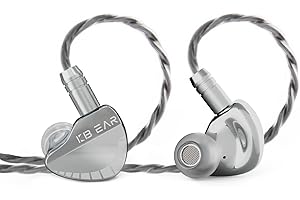 EZ EAR Kbear Qinglong In Ear Monitor Diafragma de 10 mm+N52 Magnet, Auriculares de Carcasa de aleación de Aluminio con Cable de diseño Desmontable de 2 Pinzas de IEM para espectáculo de Etapa de Cantante