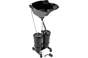 Legwfdthy Mobil frisör tvättställ bärbar diskbänk frisörsalong tvätt modern schampooneringshandfat polypropen fristående 48,5 cm x 37,5 cm x 30 cm
