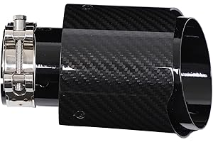 BEDIFFER Tubo de escape de coche ,salida de cola de tubo de escape de coche negro ,101mm para piezas de repuesto ,piezas modificadas para coche