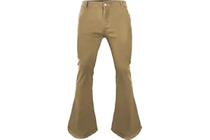BOTTEN Mens Bell Bottom Pants 70s，Disco Flared Pants Fit 60s 70s Outfits for Men，Mens Bell Bottom Vintage Jeans