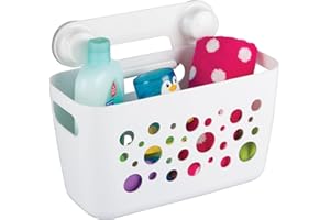 Panier de douche suspendu mDesign pour enfants - le serviteur de douche idéal pour shampooing, éponges, rasoirs et autres accessoires de douche - en plastique robuste - montage sans perçage