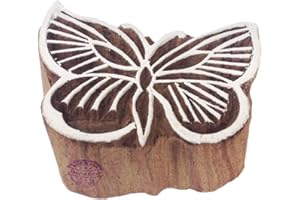 Royal Kraft Créatif Papillon Insecte Motif Bois Impression Tampon - DIY Henné Tissu Textile Papier Argile Poterie Bloc Impression Timbre