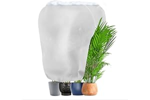 KKSJK Winterschutz für Kübelpflanzen 120 x 180cm, Pflanzenschutz Frostschutz Schutzhülle mit Reißverschluss Zugband, Wiederverwendbar Kübelpflanzensack, Atmungsaktiv Reißfest (120 x 180cm)