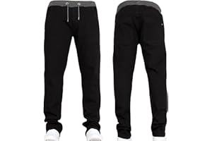 DENIM & DYE ORIGINAL THINKING JEANBASE New Boys Kids Designer Branded Stretch Denim Elasticated Ribbed Waist Jogger Pull On Jeans Pants