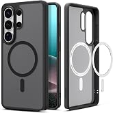 Spigen Galaxy S26 Ultra ile Uyumlu Magnet Kılıf Ultra Hybrid Mag Fit Frost Sararmaya Dayanıklı Mat Siyah Şeffaf Kapak - ACS10