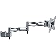 Duronic Spare Arm Set DML5 SR | Whole DM35 Arm with VESA Head | Compatible with All Monitor Desk Mounts & Poles | SILVER | Aluminium | 18x4cm each | Use to Extend DM351, DM352, DM353, DM354