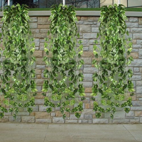 Musuntas 2 Sets 90cm Efeu Girlande Efeubusch Efeugirlande Efeuranke künstliche Kunstpflanze - 3