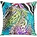 Produktbild CHSUNHEY Dekor Kissenbez¨¹ge Cushion Cover Throw Pillowcase Colorful Abstract of Stripes Leopard for Pattern Green African Leather Zebra Africa Animal 18 x 18In,Eco-Friendly Print