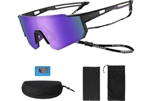 ROSELEE Occhiali Ciclismo Uomo Donna Occhiali Veloci Polarizzati UV400 Occhiali Running Bici MTB Occhiali da Sole Sportivi per Sport Motociclismo Corsa Sci Alpinismo Pesca Golf Rave all'aperto Arancione
