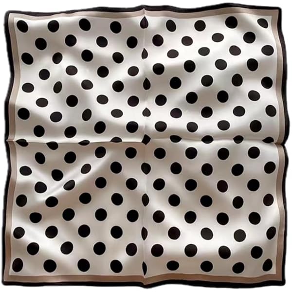 Sciarpa In Seta Stampata Motivo Impressionista - 53x53cm, Multiuso Per Donna