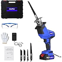 PULITUO Sega Alternativa A Batteria 12V - Con 2 Batterie 2000mAh, 4 Lame Per Legno E Metallo, Ganascia Di Serraggio - Foto 2