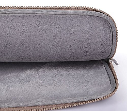 MOSISO Chevron Segeltuchstoff Hülle Sleeve Tasche für MacBook 12 und ähnlicher Größe mit Bonus-Tasche Farbe: Schwarz - 2