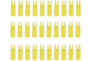 NIKA ARCHERY 30pcs Arrow Nock Plastic for ID7mm Shaft Archery Outdoor Sports Hunting Accessories Red/Yellow