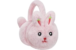 YJZQ Kids' Girls' Lovely Plush Earmuff Thermal Ear Cover With Glittering Rabbit Ears Soft Velvet Ear Muff Warmer Wrap Winter for Children