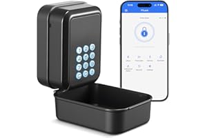 PAIRIER Smart Schlüsselbox, Bluetooth Lock Box unterstützt TTLock APP und PIN-Code Schlüsseltresor mit 12 Stelligem Zahlencode Geeignet für Haus Garage Wohnung, Ferienunterkunft