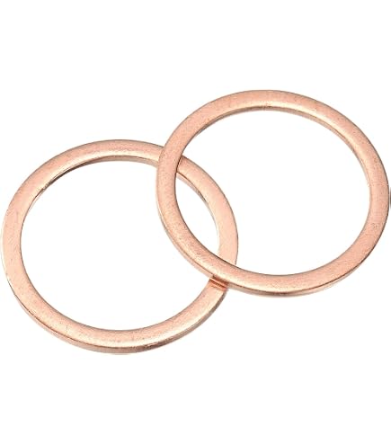 Lot De 5 Joints Plats En Cuivre 22x27x1.5mm - Rondelles étanches, Neuves, Marque Uxcell