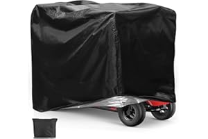 SANEIYA Mobility Scooter Cover Waterproof, 210D Oxford Wheelchair Waterproof Heavy Duty Storage Rain Cover (140x 66x 91cm)