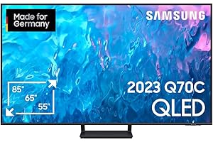 Samsung QLED 4K Q70C 65 Zoll Fernseher (GQ65Q70CATXZG, Deutsches Modell), Quantum Prozessor 4K, Motion Xcelerator Turbo+, Qua