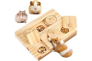 FOGARI Giocattolo per porcellini d'India, giocattolo per la ricerca di mangimi, giocattolo silenzioso 6 in 1, per la ricerca di mangimi per ratti, criceti, conigli, cincillà