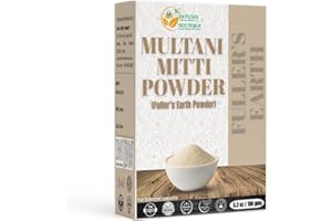 HERBS BOTANICA Multani Mitti Earth Clay Bentonite Clay 100% Organic Clay Mask Face Mask Skin Care Indian Healing Kaolin Clay Indian Deep Pure Grade Cleansing Sodium Facial Calcium Natural Green Secret 5.3 Oz