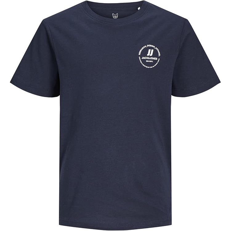 Jack & Jones Junior T-Shirt Kinder Jungen T-Shirt Shirt JJELOGO TEE SS NECK 2 JNR, Print : Pigmentprint für einen weichen Print auf leichter Kleidung